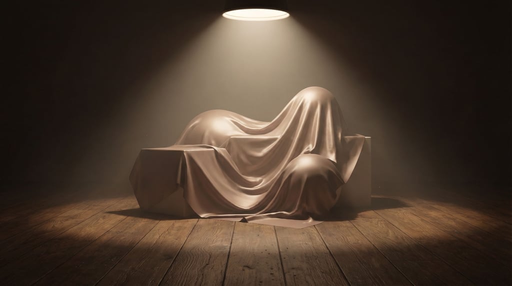 Fabric draped over hidden geometric forms (tv)