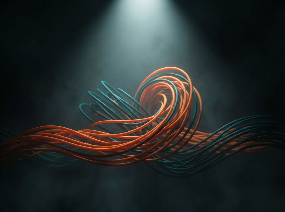 Threads weaving themselves into fabric in real-time, the loom invisible (ouh9j2gk)