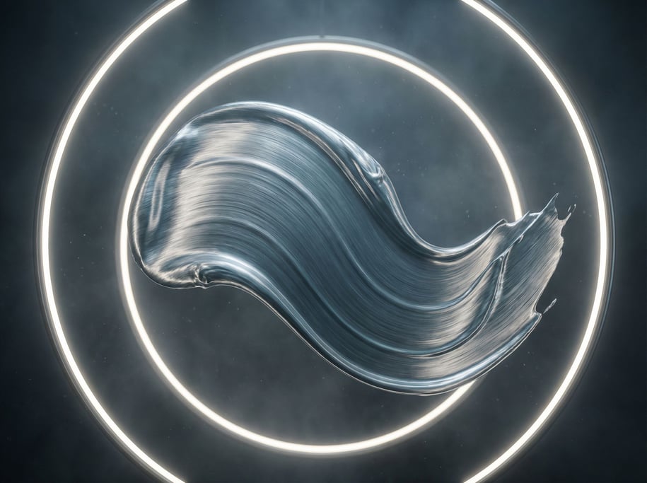 A paint stroke frozen in three dimensions, thick impasto texture visible from every angle (jietyroa)