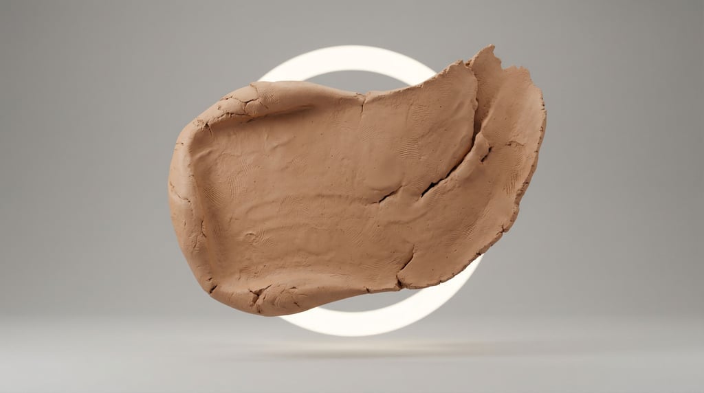 A paint stroke frozen in three dimensions, thick impasto texture visible from every angle (8mdkn)