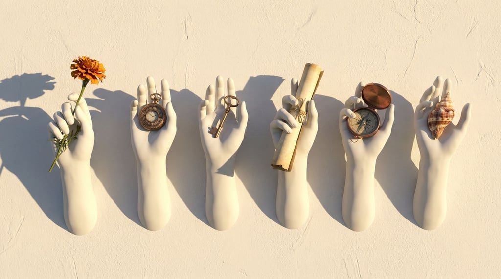 Hands emerging from a wall