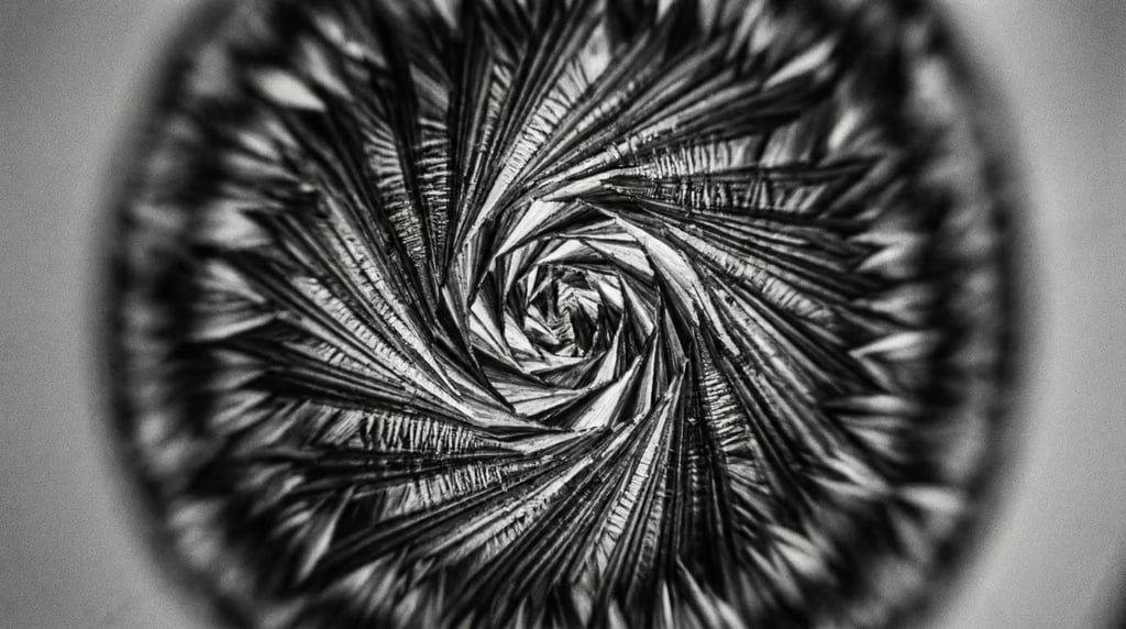 Microscope view of crystallized vitamin C, birefringent colors under polarized light (ri2vwygk)