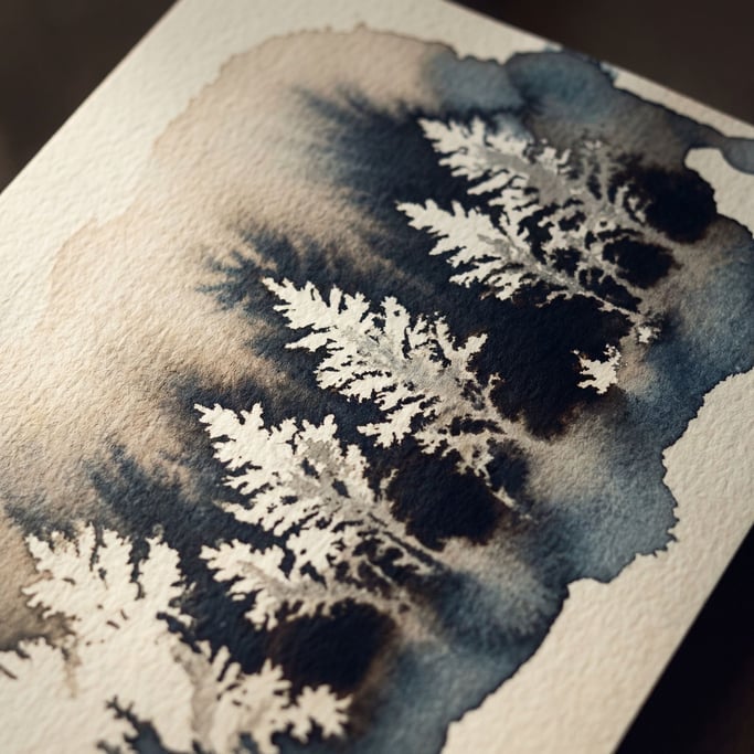 Spilled coffee creating organic stain patterns on textured paper, overhead macro view (rwzmlea7)