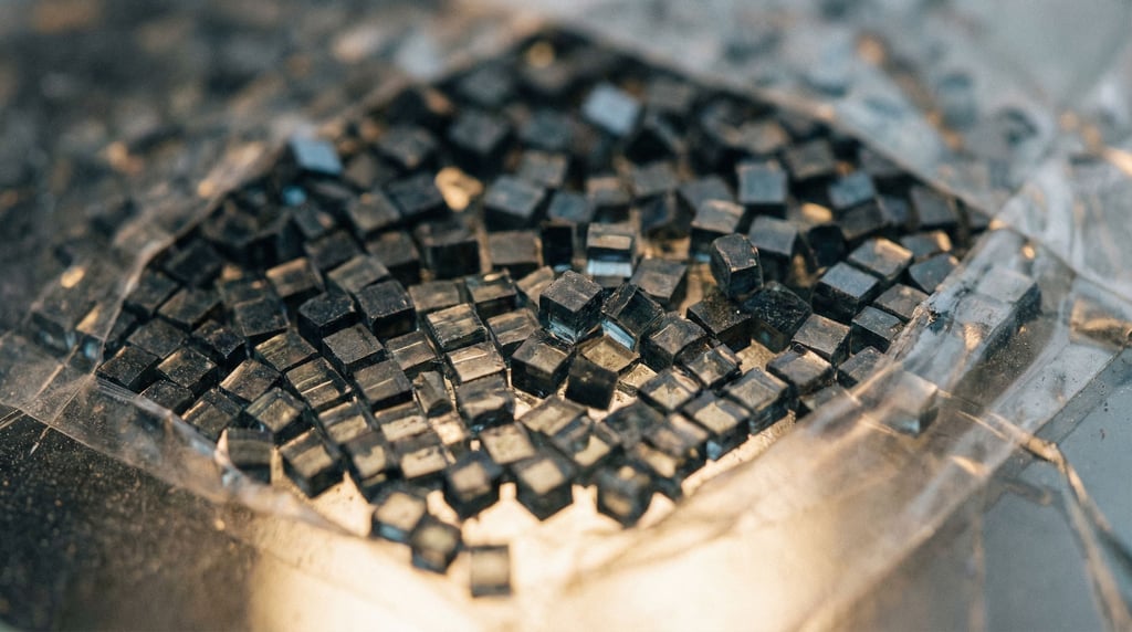 A shattered tempered glass panel, thousands of tiny cubes held together by safety film (90q0uynj)