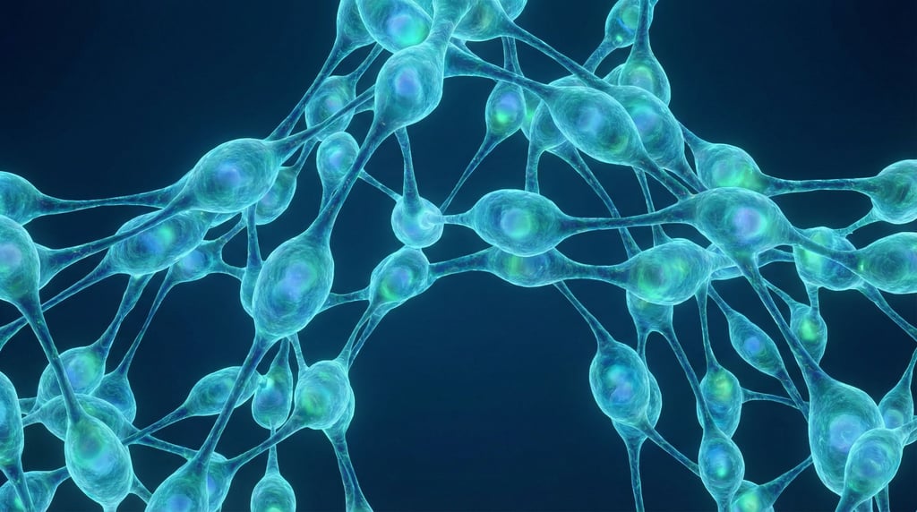 Bio-organic cellular structures glowing from within