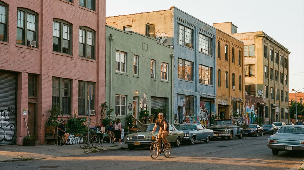 Converted warehouse lofts in a industrial neighborhood