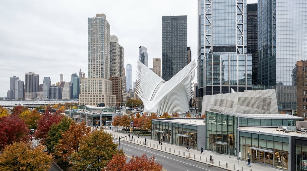 Elevated view from a hillside overlooking New York City on a bright overcast day