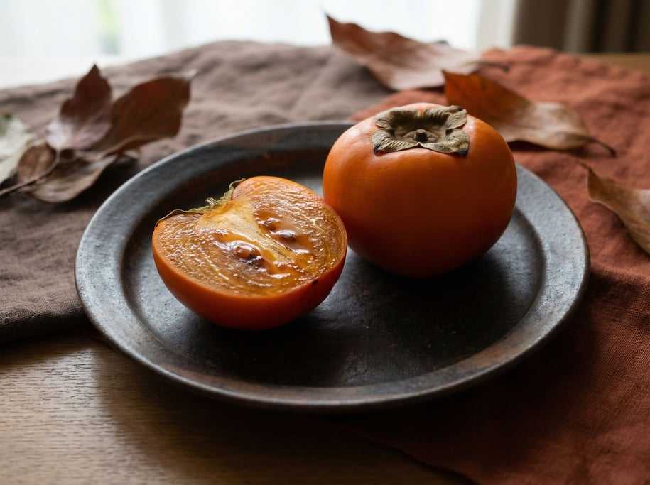 Persimmons — two Hachiya variety