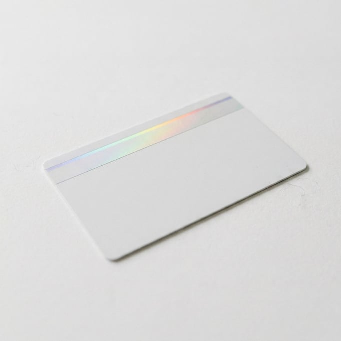 A single key card on a white surface
