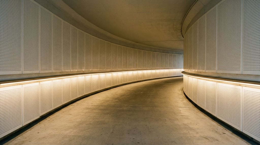 A pedestrian tunnel under a highway