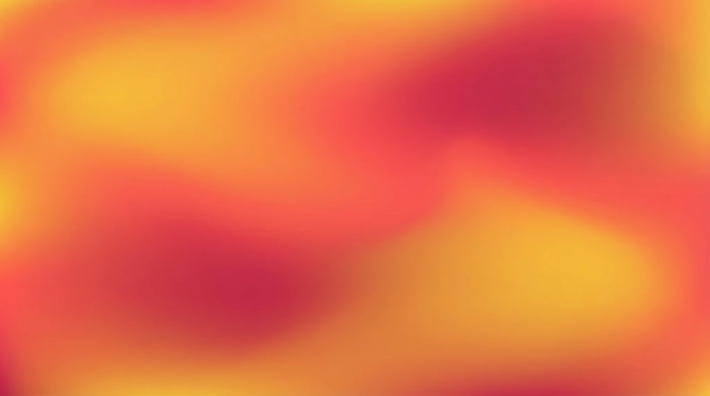 Smooth mesh gradient blending warm marigold yellow into hot coral and deep raspberry