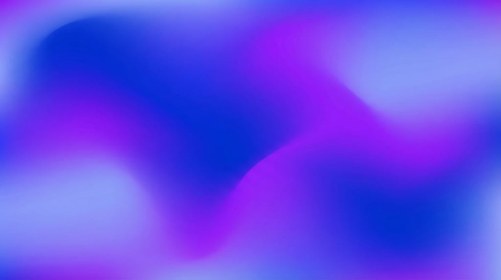 Mesh gradient digital art, rich cobalt blue blending with electric violet and soft periwinkle