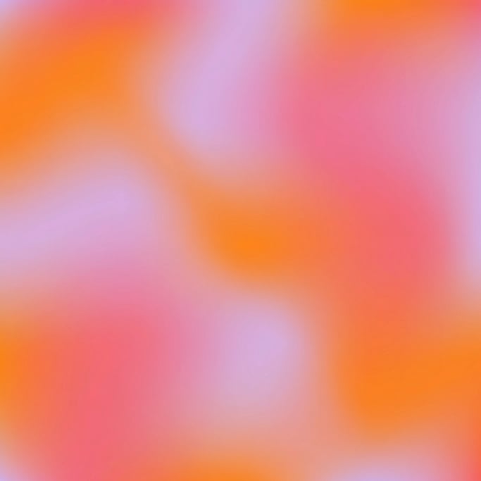 Smooth mesh gradient blending vivid tangerine into rose pink and soft lilac