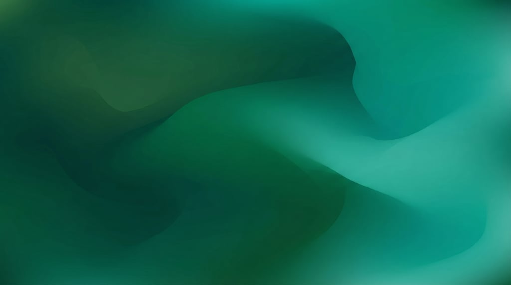 Seamless mesh gradient design, deep spruce green melting into rich viridian and bright teal