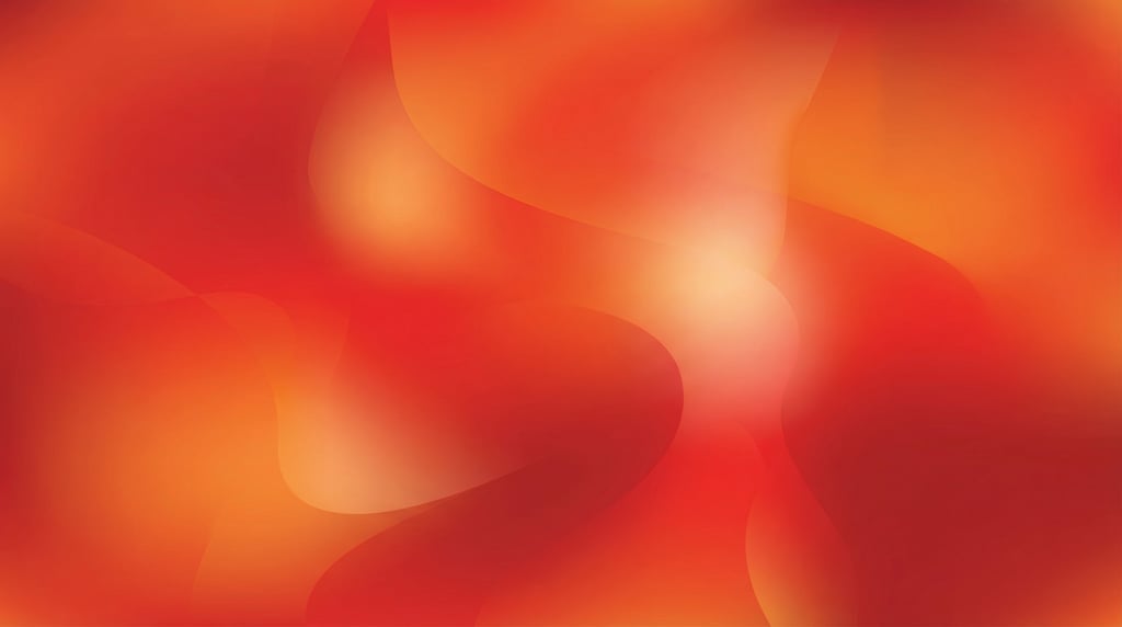Mesh gradient digital art, warm vermillion red blending with bright tomato and deep poppy