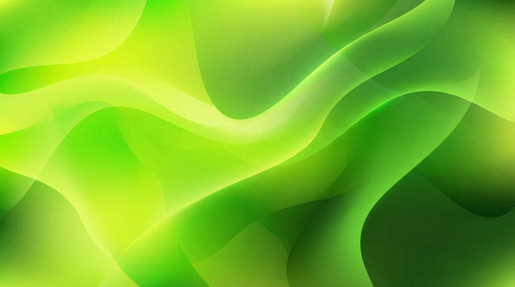 Rich mesh gradient, bright chartreuse transitioning through lime green to deep fern