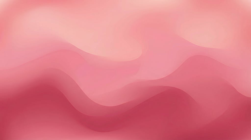 Flowing mesh gradient design, warm blush pink blending into soft carnation and deep rose