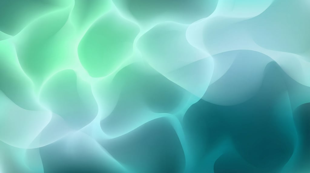 Rich mesh gradient, bright seafoam transitioning through soft aqua to deep marine teal