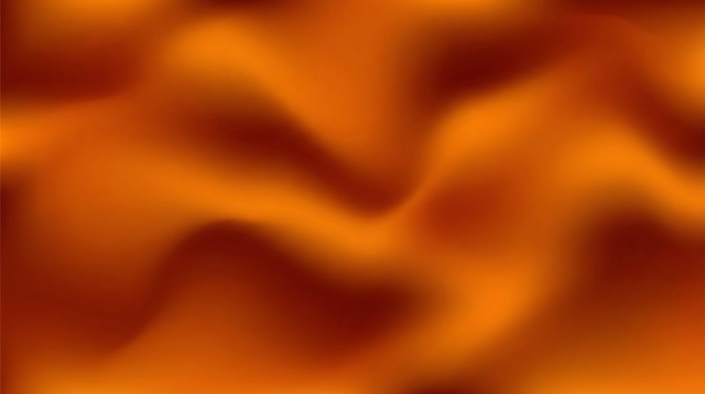 Flowing mesh gradient design, warm pumpkin orange blending into deep burnt orange and rich auburn