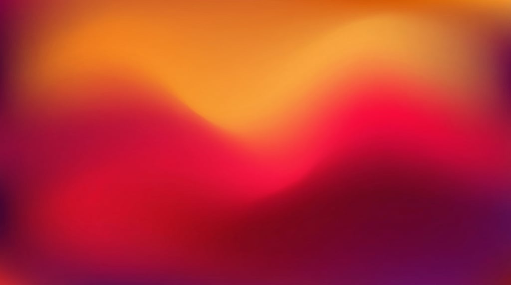 Abstract digital art, seamless mesh gradient with neon tangerine melting into electric red then tran
