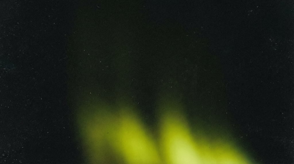 Dark grainy gradient abstract, deep black canvas with a soft glowing streak of bright chartreuse lig