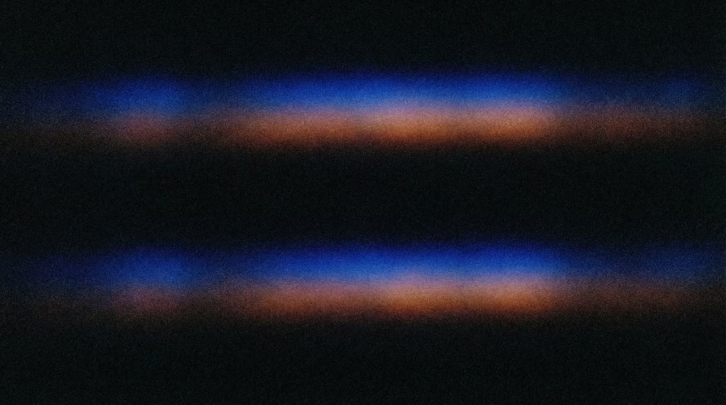 Dark grainy gradient, deep black canvas with two parallel horizontal bands of soft cobalt blue light