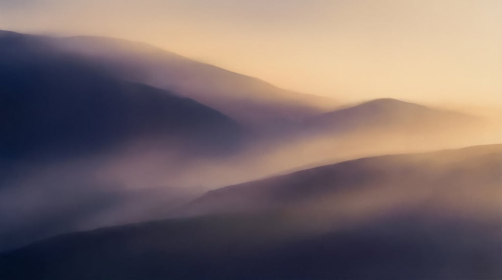 Atmospheric dreamy gradient landscape