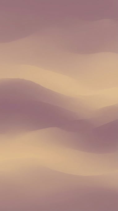 Atmospheric gradient abstract, gentle rolling bands of muted dusty mauve and warm soft wheat