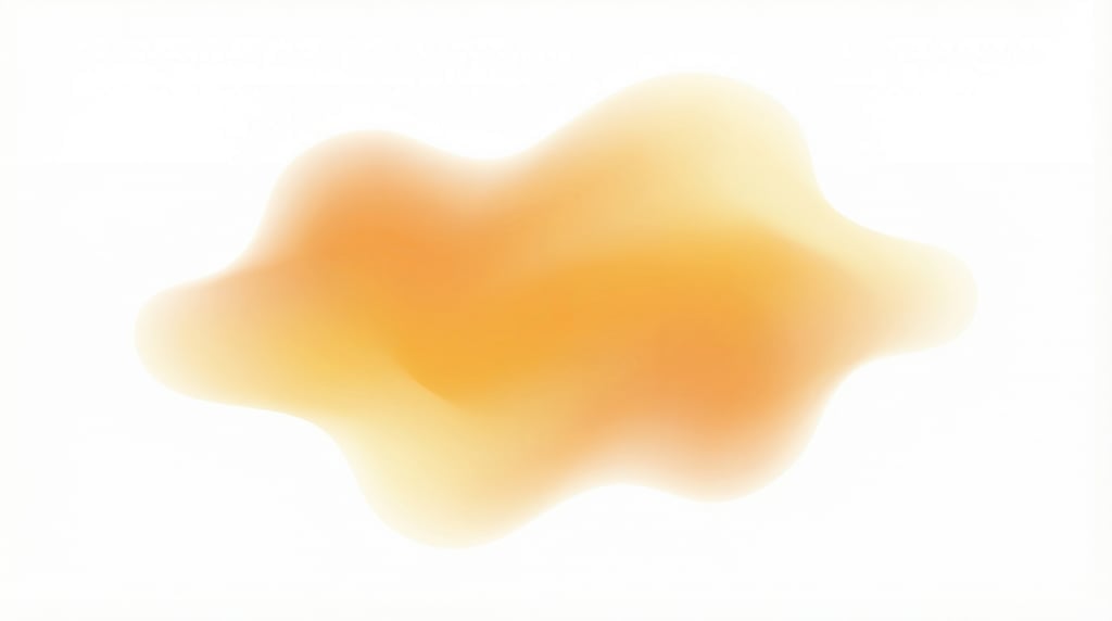 Abstract blob gradient design, organic puddle shape with warm-marigold-to-pale-buttercream gradient