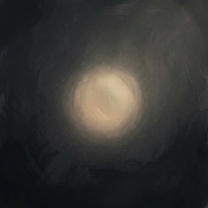 Dark gradient digital art with grain