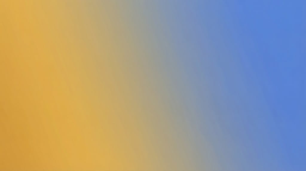Bold gradient abstract, horizontal color sweep from warm honey gold to cool cornflower blue