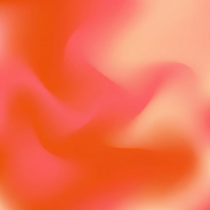 Seamless mesh gradient design, warm papaya orange melting into bright coral and soft peach