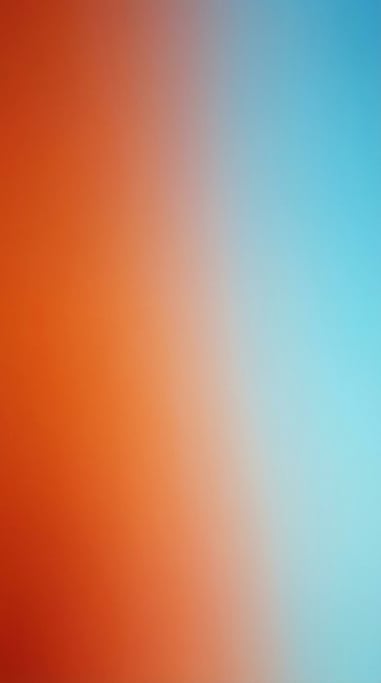 Bold gradient abstract, horizontal color sweep from warm paprika to cool arctic blue