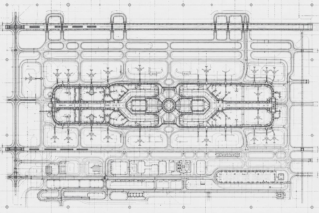 Layout design of a large metropolitan airport runways