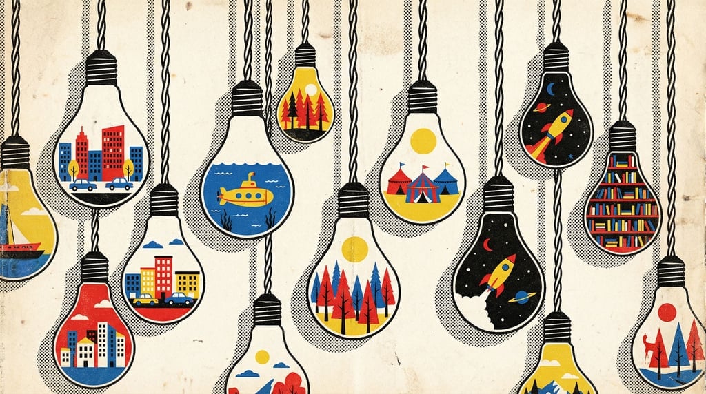 Light bulbs hanging at staggered heights (uhdqdosb)