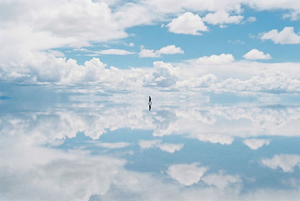 A salt flat in Bolivia after rain
