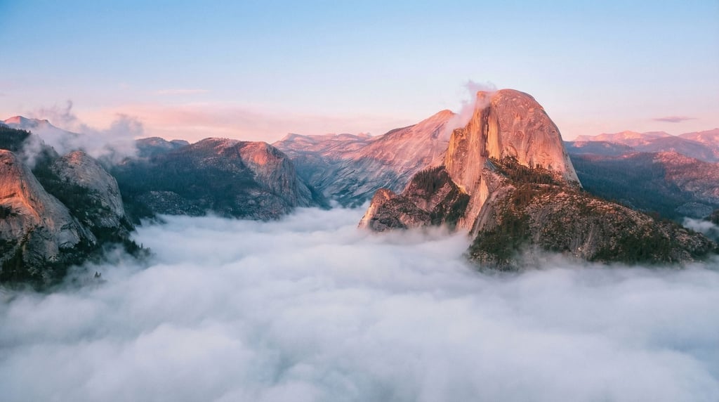 A cloud inversion in Yosemite Valley