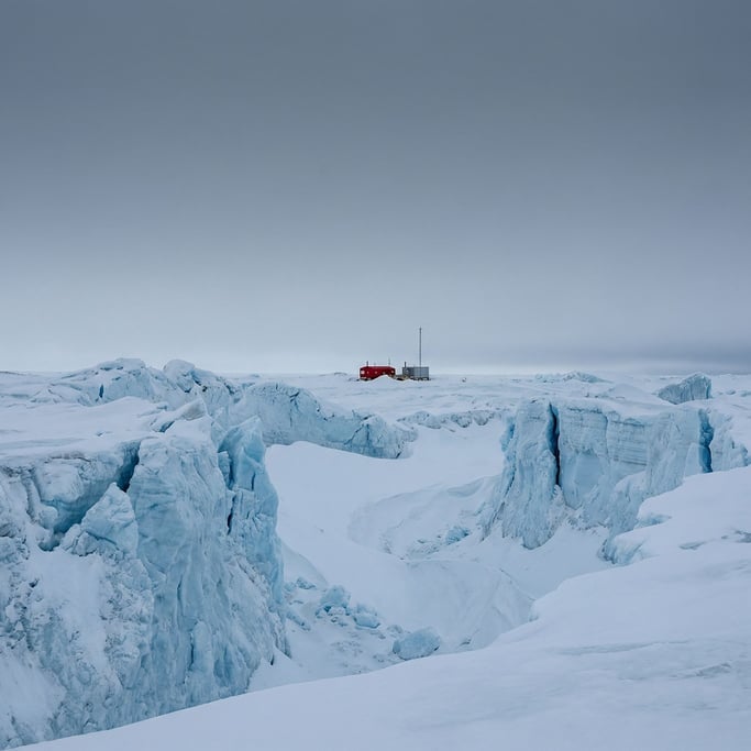 An ice field in Antarctica