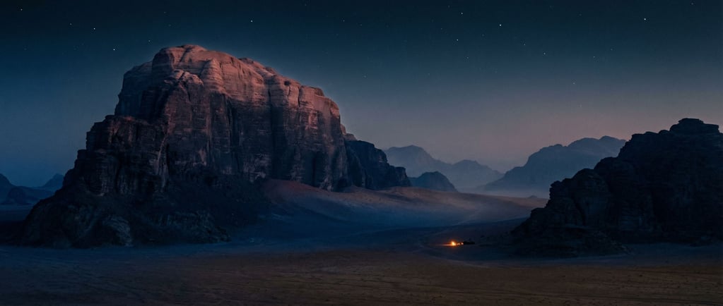 Wadi Rum at blue hour