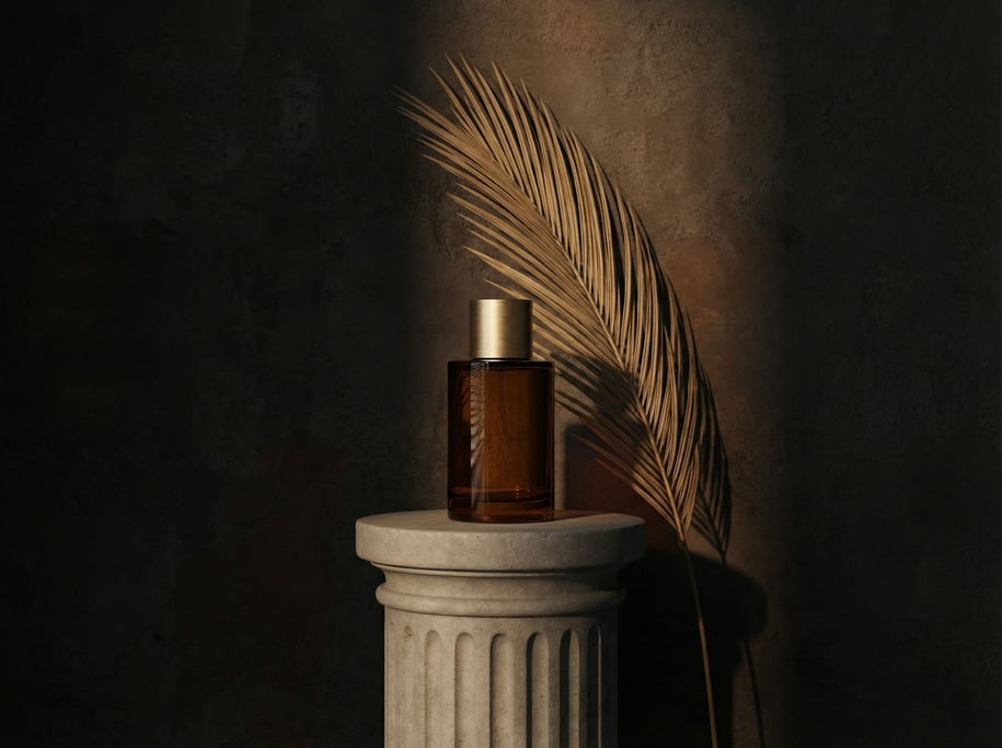 Centered on a fluted concrete column