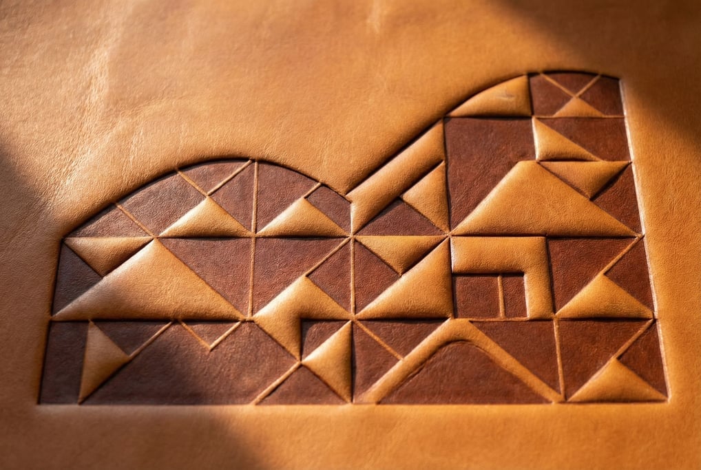 Pressed into leather