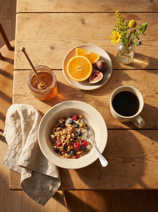 Morning light warmth: ceramic granola bowl