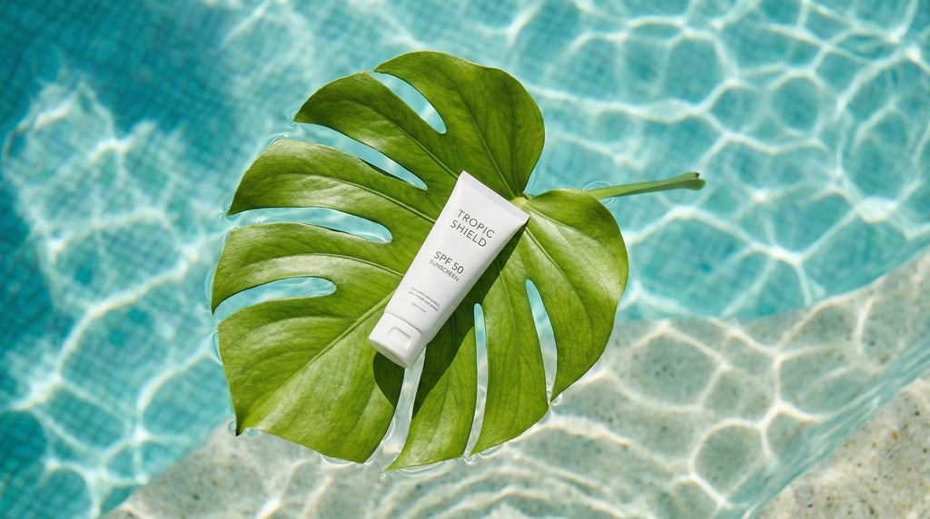 Floating on turquoise water