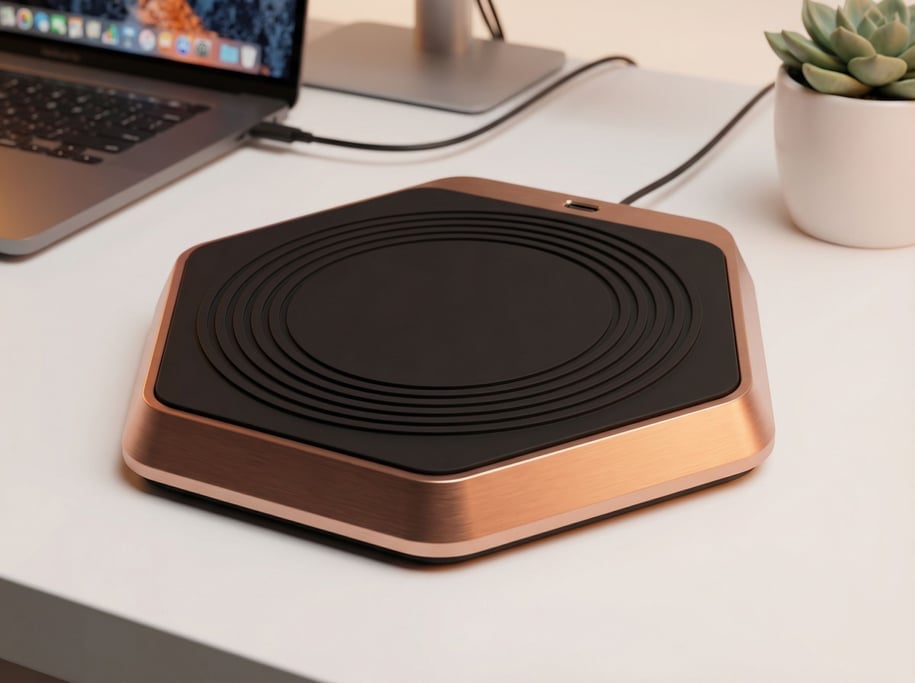 A concept electronic drum pad in a single hexagonal tile form