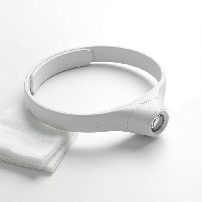 A concept head-mounted flashlight for surgical or dental use