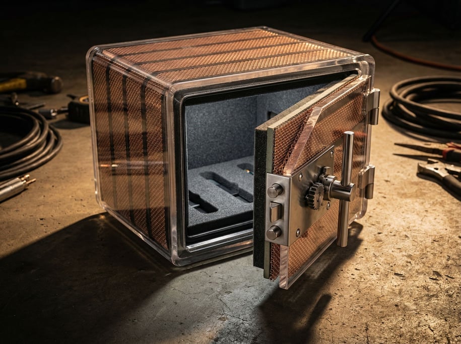 A concept personal EMP-shielded safe for electronics