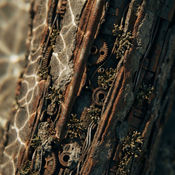 Detail photograph of Tree bark in extreme macro