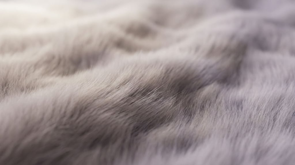 Dove-grey chinchilla fur in impossibly soft dense plush filling every edge of the frame