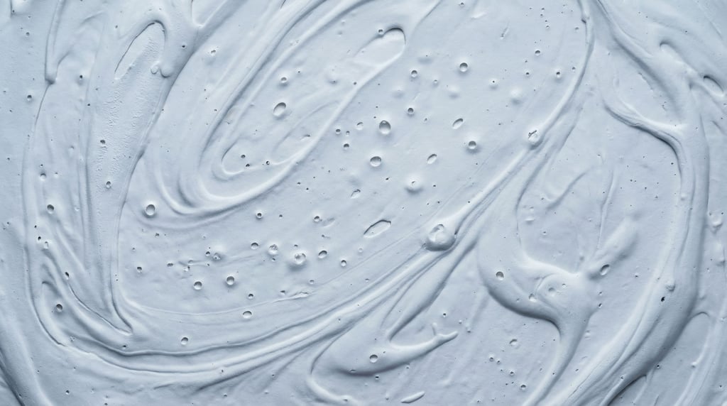 Plaster of Paris in thick pour filling the frame