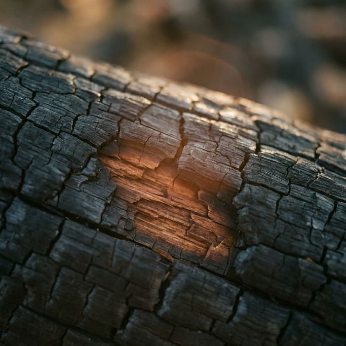 Extreme close-up of Charred wood surface (s0bur1hy)
